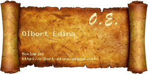 Olbort Edina névjegykártya
