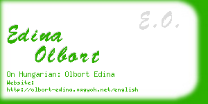 edina olbort business card